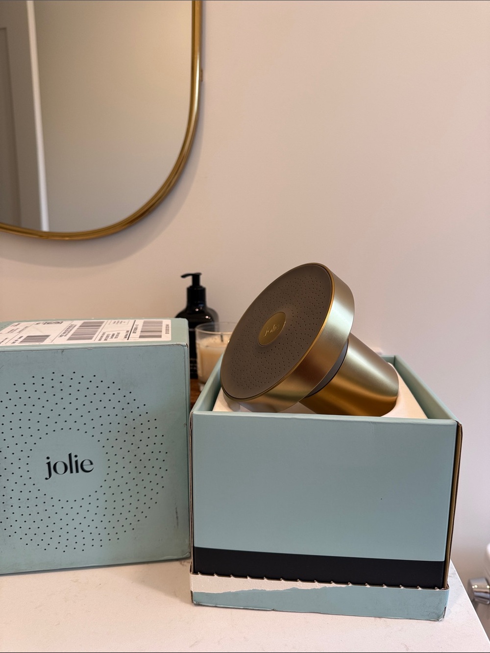 Jolie Gold Personal Diffuser - Metallic Gold Accent